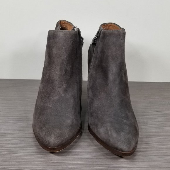 Halogen Selbi Almond Toe Wedge Bootie, Grey Suede, Womens Size 6.5 M - Picture 2 of 10